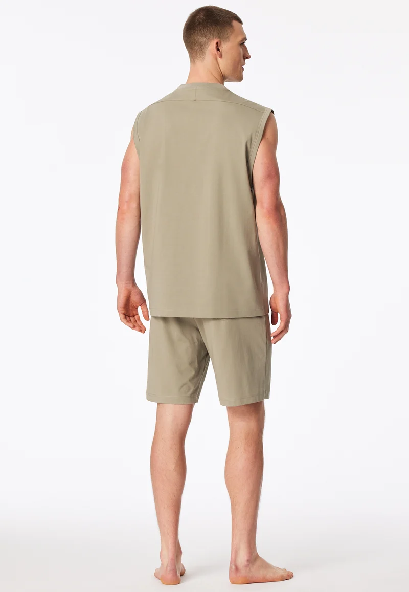 Schlafanzug kurz Beige - Modern Nightwear