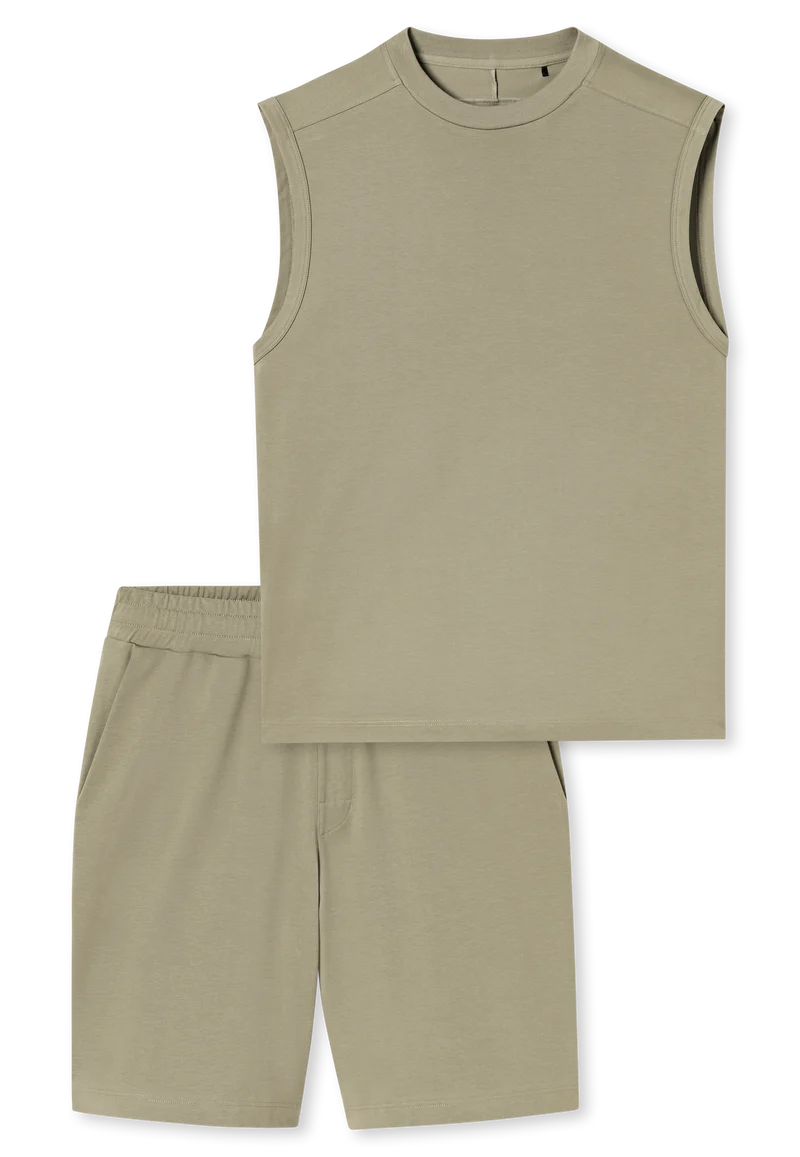 Schlafanzug kurz Beige - Modern Nightwear
