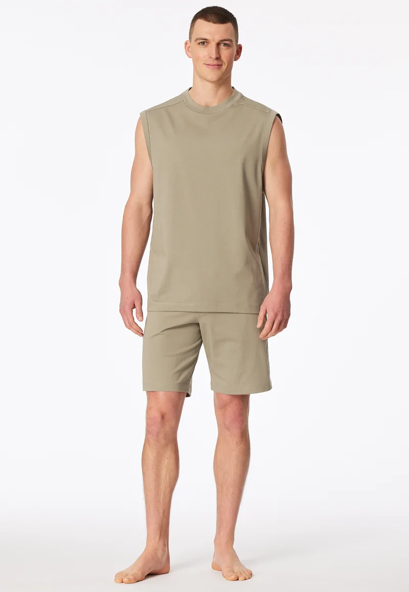 Schlafanzug kurz Beige - Modern Nightwear