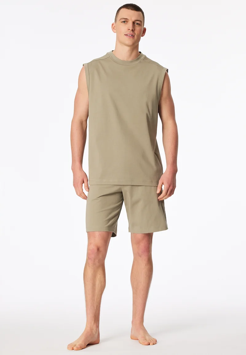 Schlafanzug kurz Beige - Modern Nightwear