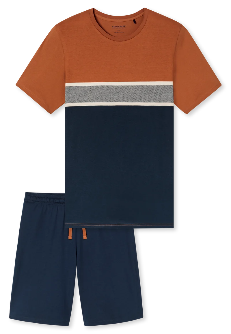 Schlafanzug kurz Bunt gemustert - Casual Essentials