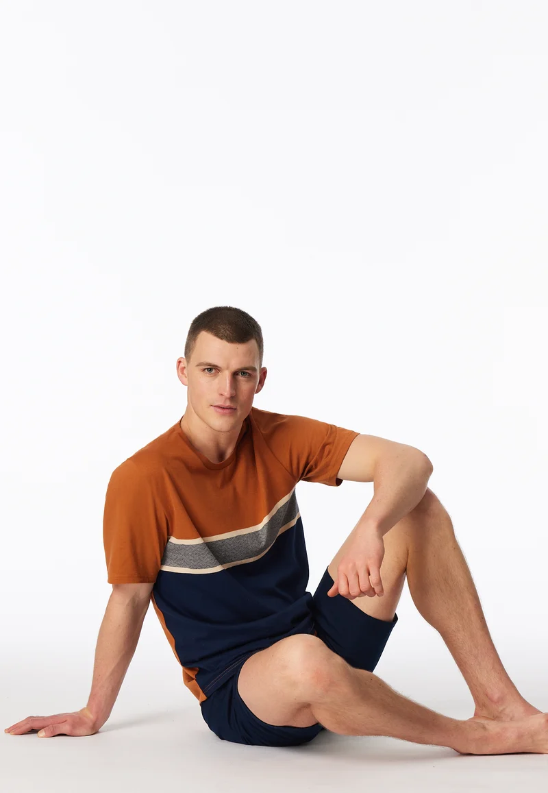 Schlafanzug kurz Bunt gemustert - Casual Essentials