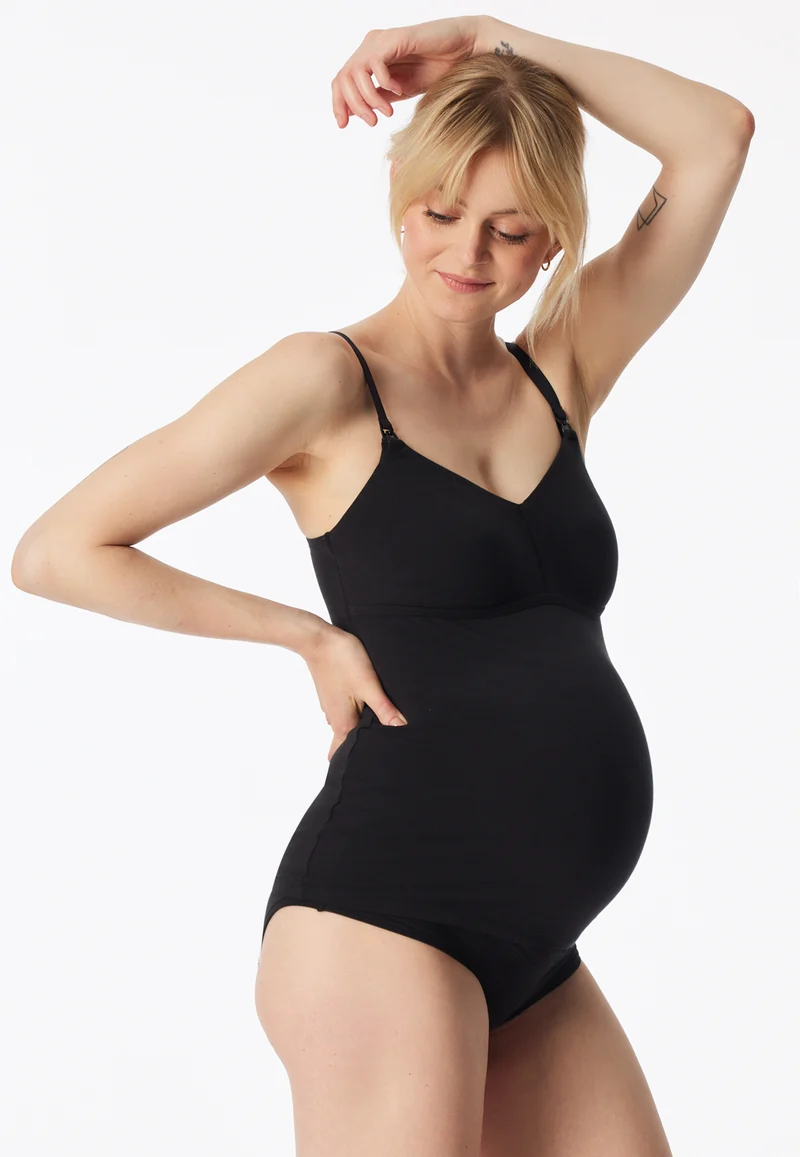 Umstandstop V-Ausschnitt Schwarz - Unique Maternity