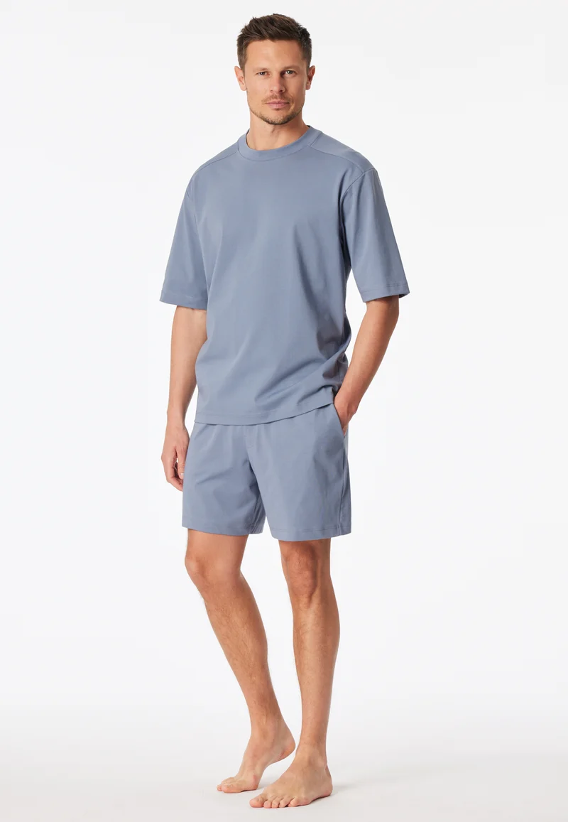 Schlafanzug kurz Blau - Modern Nightwear
