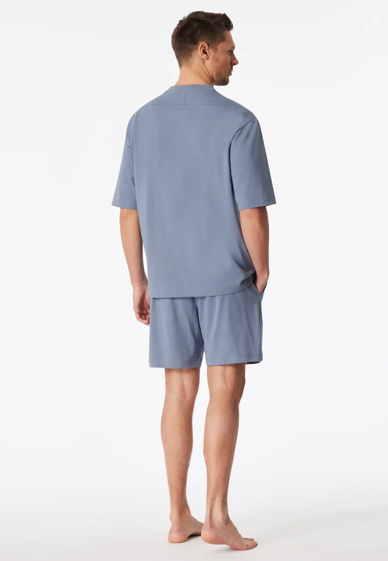 Schlafanzug kurz Blau - Modern Nightwear