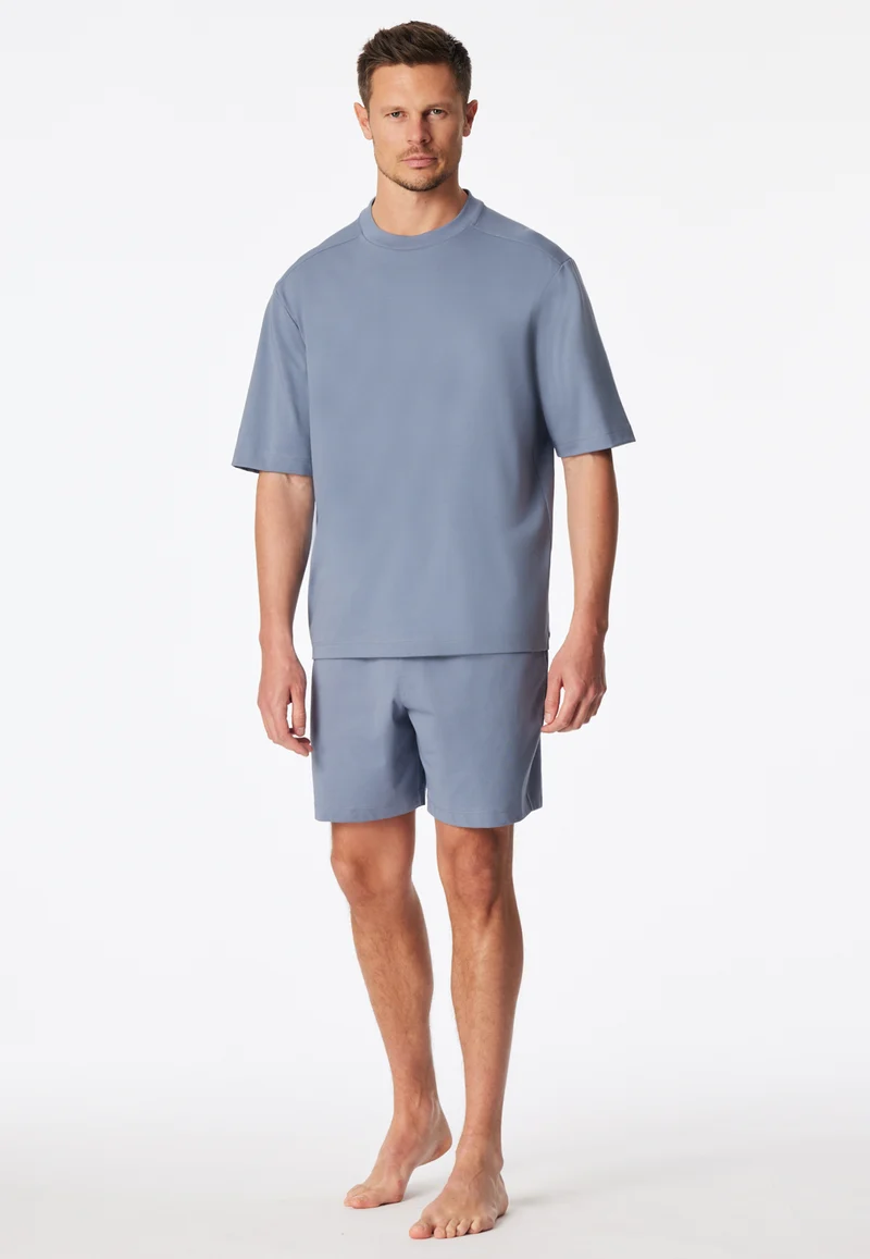 Schlafanzug kurz Blau - Modern Nightwear