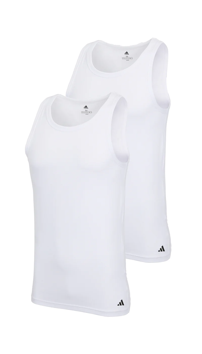 Tank Top 2er-Pack Weiss - ADIDAS