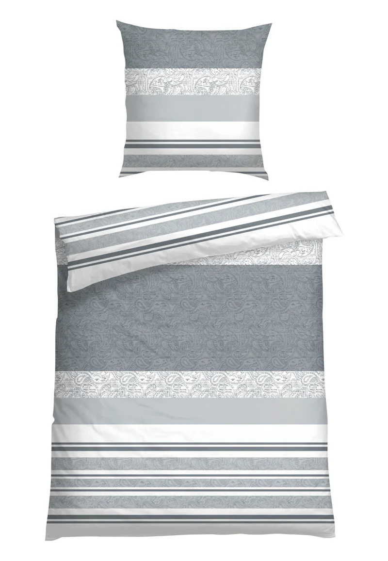 Bettwäscheset 2-teilig Blau gestreift - SCHIESSER Home