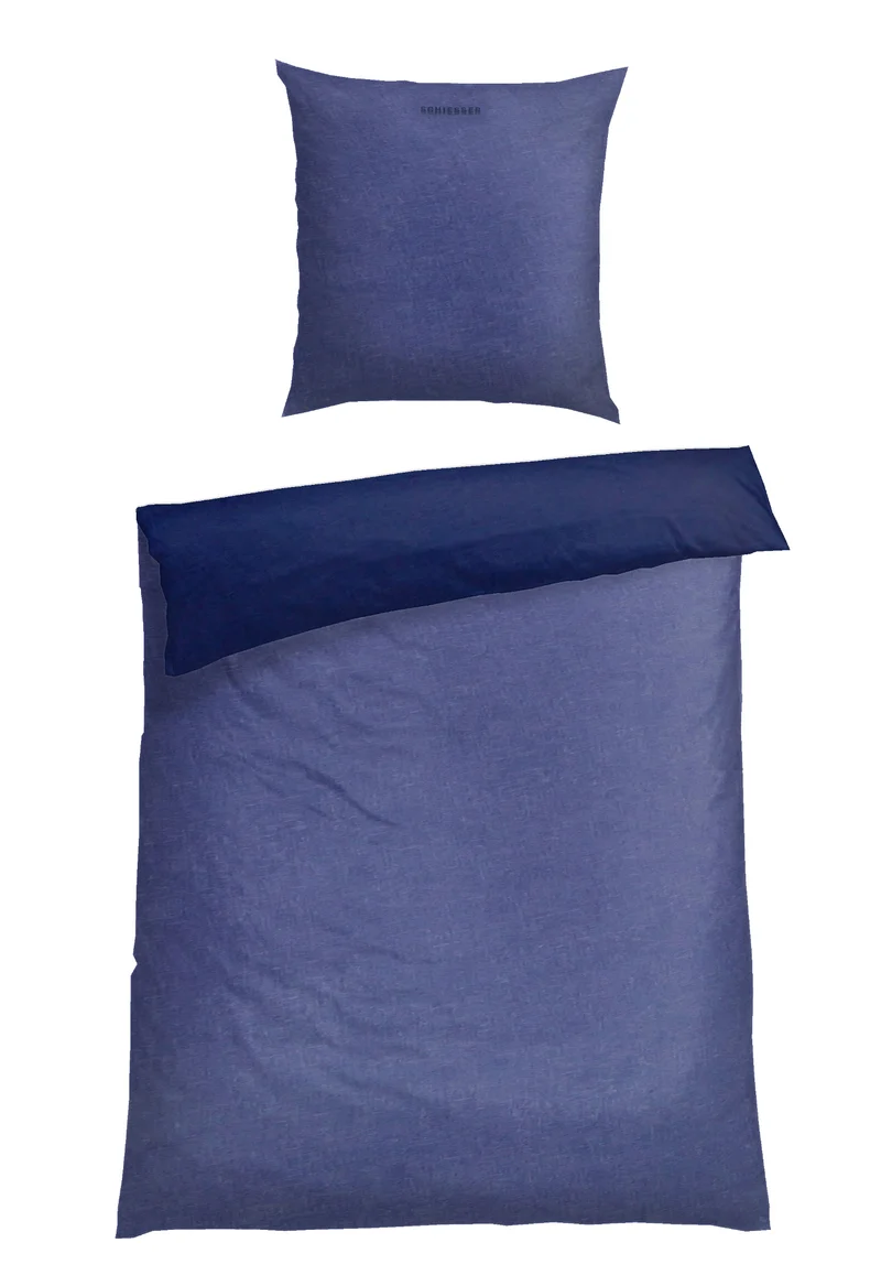 Bettwäscheset 2-teilig Feinbiber Blau- SCHIESSER Home