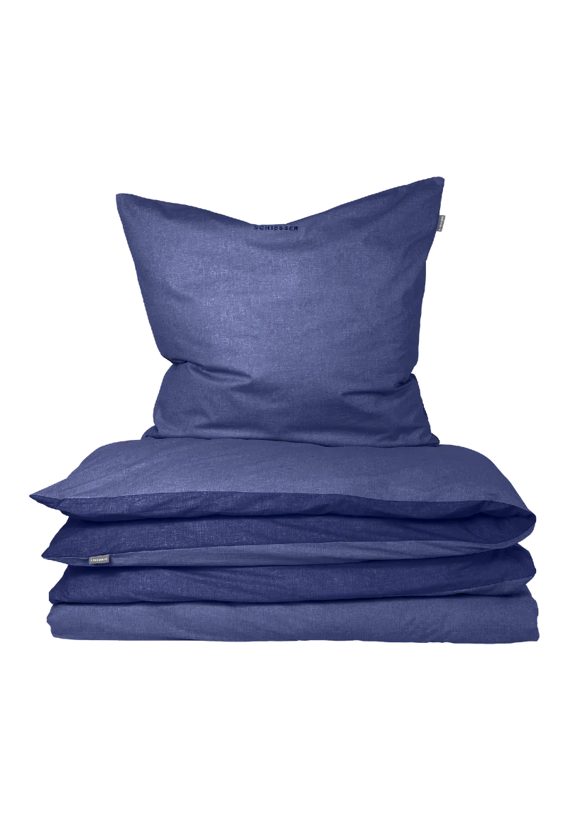 Bettwäscheset 2-teilig Feinbiber Blau- SCHIESSER Home