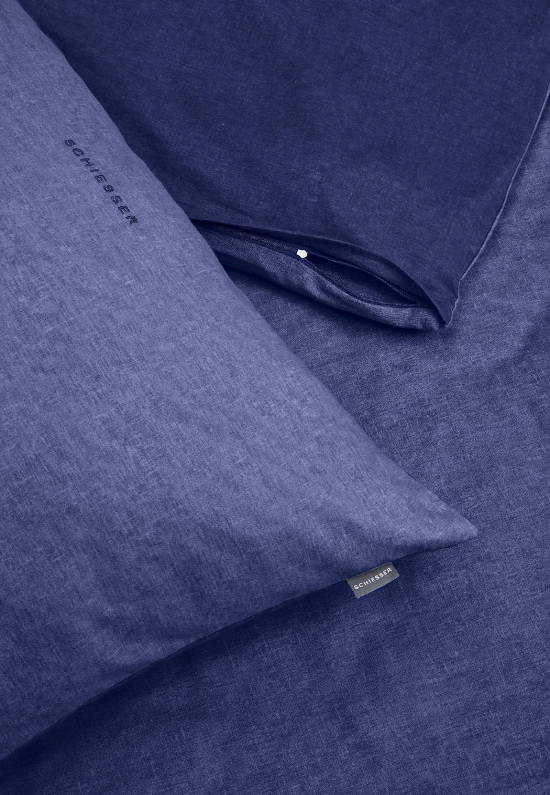 Bettwäscheset 2-teilig Feinbiber Blau- SCHIESSER Home