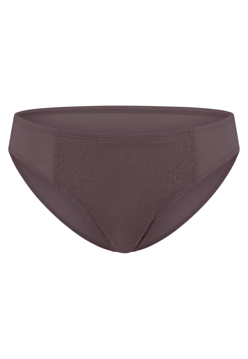 Slip mit Spitze Braun - Air