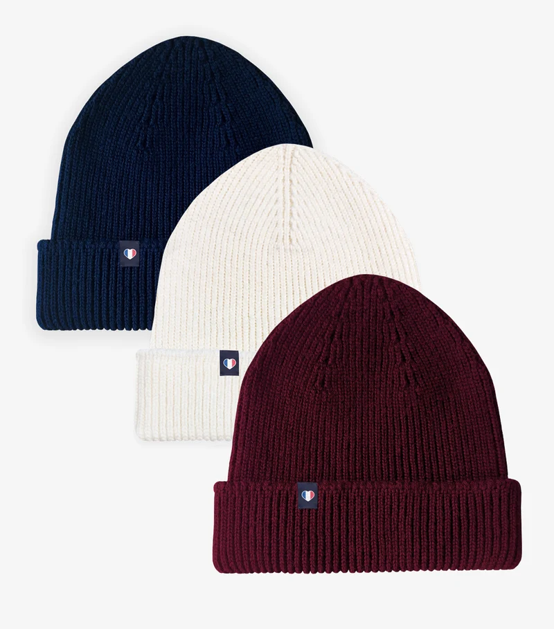 Bonnet x3 - Pack Tricolore