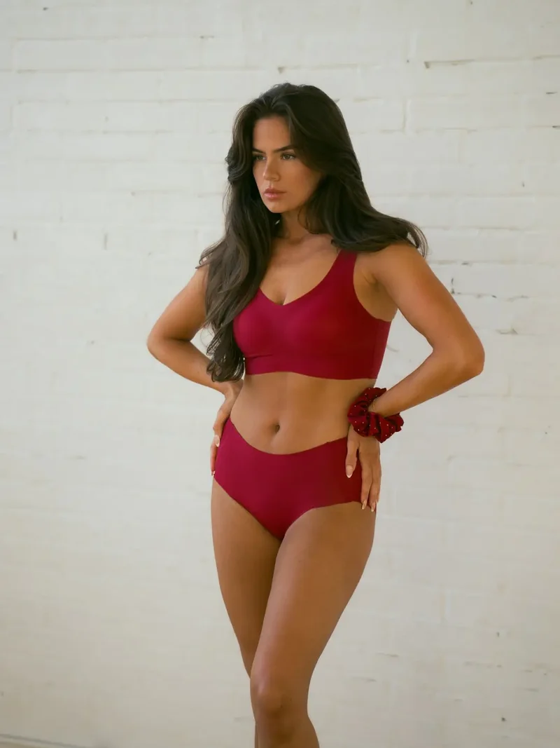 NuCloud Red Holiday Bra Set