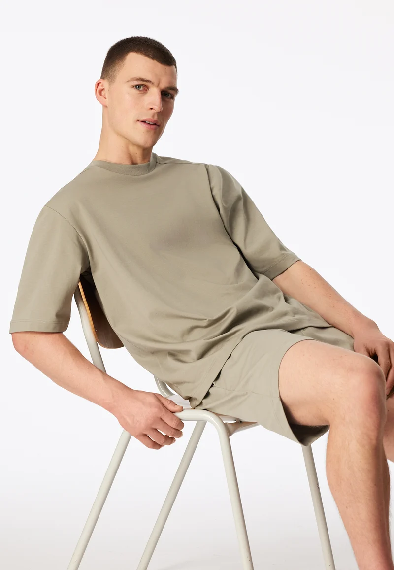 Schlafanzug kurz Beige - Modern Nightwear