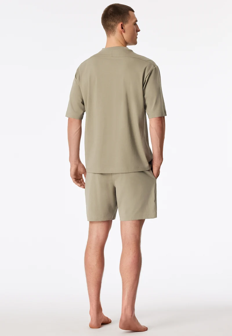 Schlafanzug kurz Beige - Modern Nightwear
