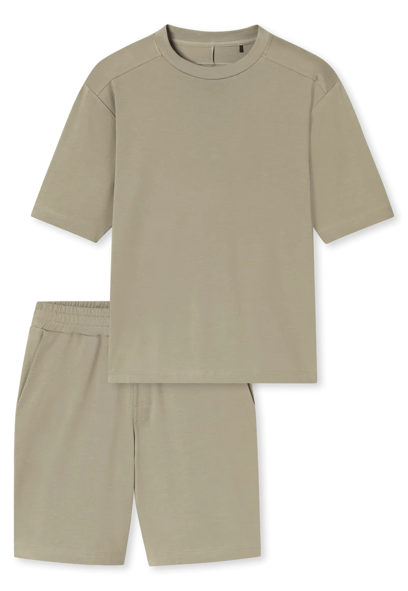 Schlafanzug kurz Beige - Modern Nightwear