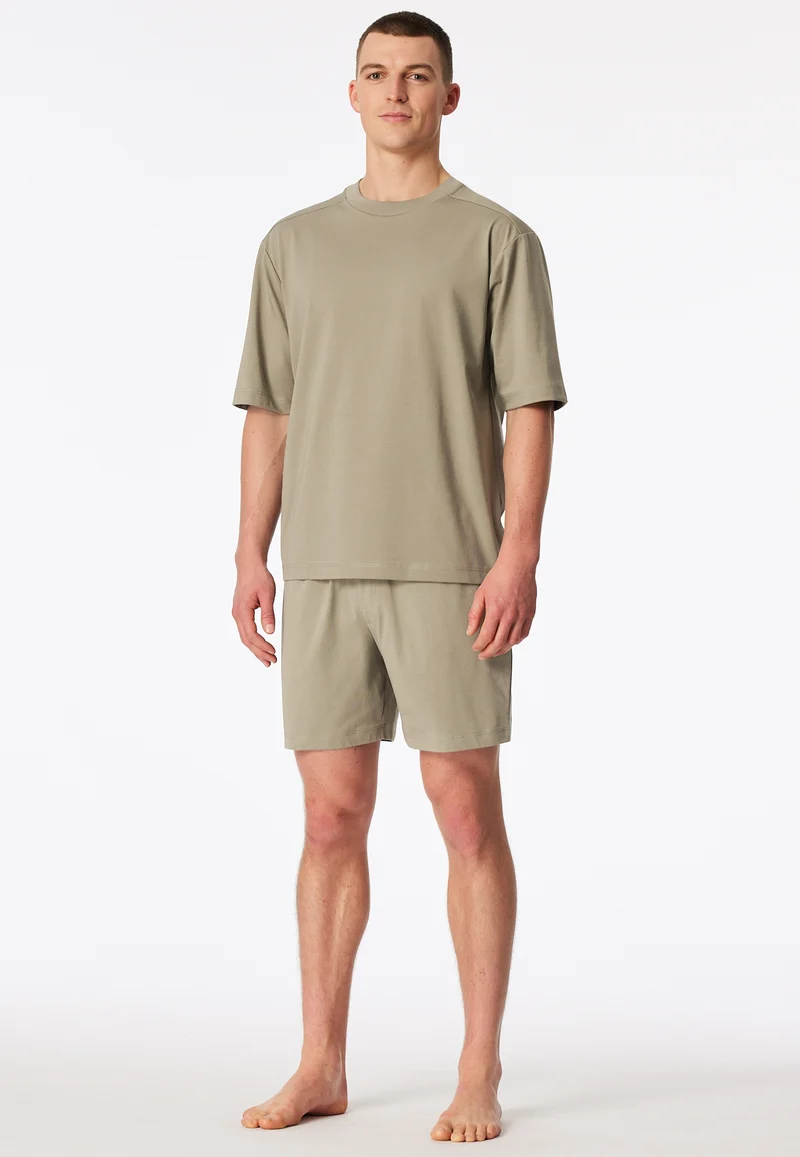 Schlafanzug kurz Beige - Modern Nightwear