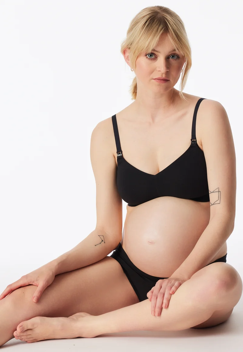 Soft-Bra Schwangerschaftswäsche schwarz - Unique Maternity