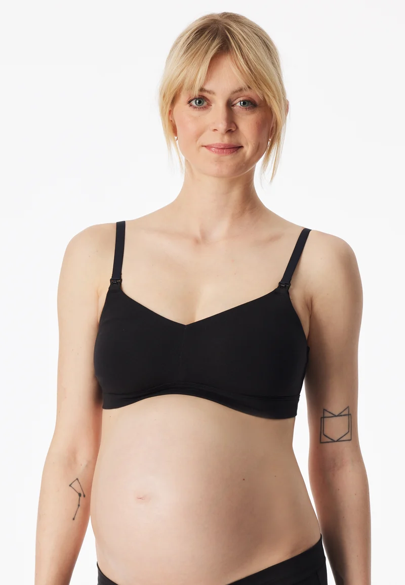 Soft-Bra Schwangerschaftswäsche schwarz - Unique Maternity