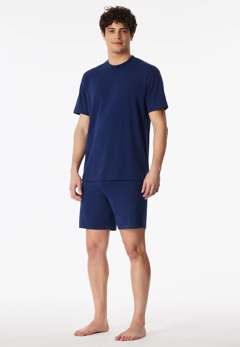Schlafanzug kurz Blau - Modern Essentials
