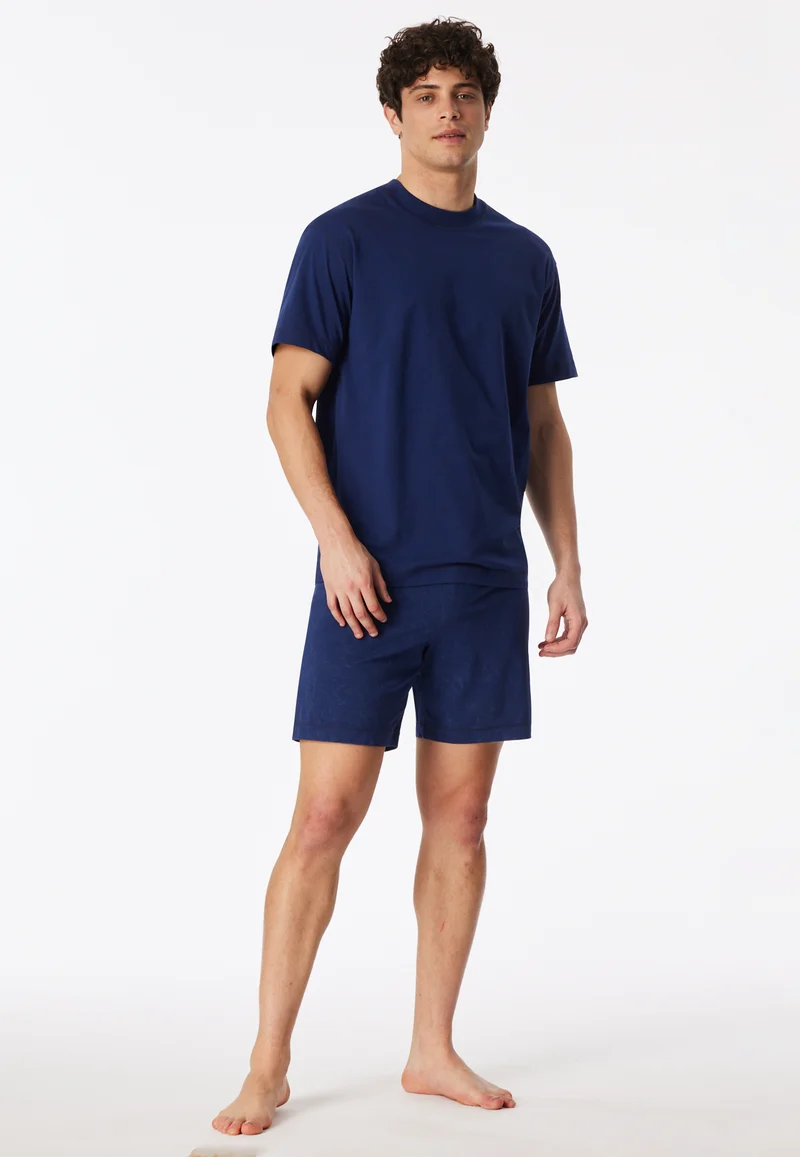 Schlafanzug kurz Blau - Modern Essentials
