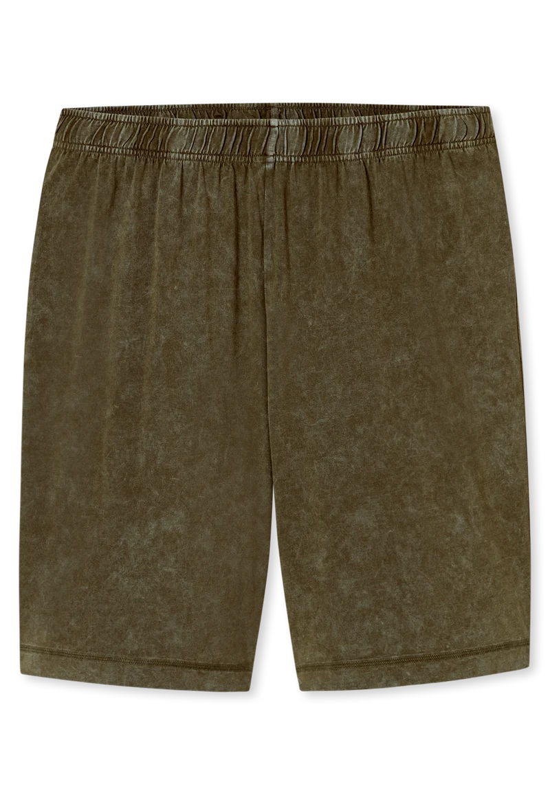Schlafanzug kurz Oliv - Modern Essentials