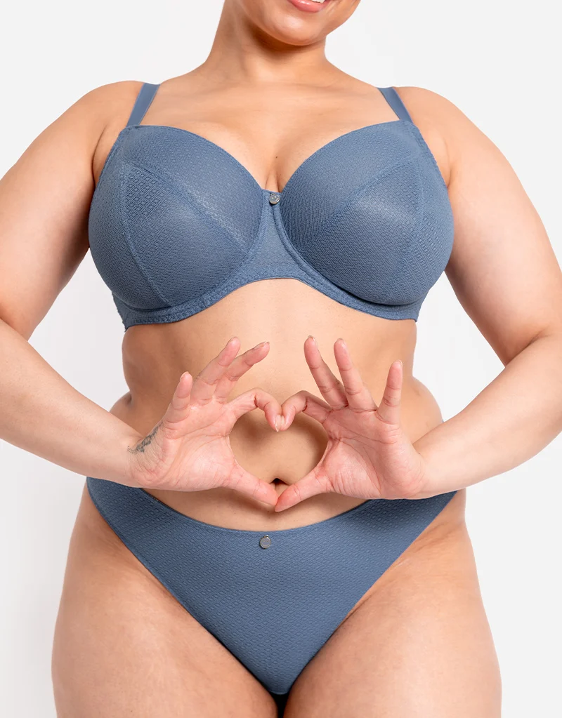 Curvy Kate Happy Boobs Balcony Bra Denim Blue