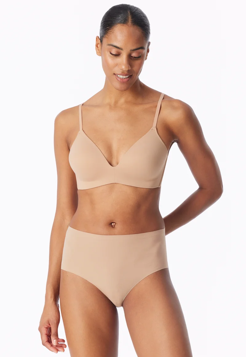 BH ohne Bügel mit gepolsterten Cups Beige - Invisible Soft
