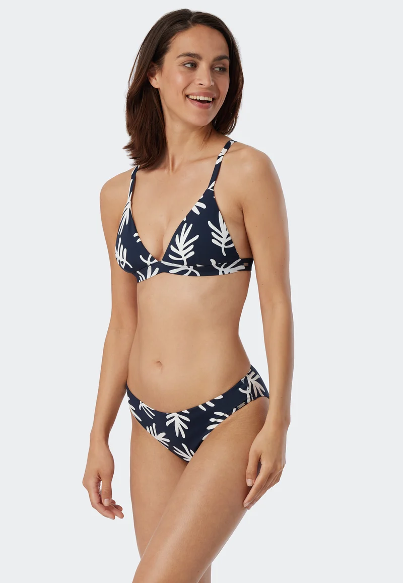 Bikini-Top Schwarz/Weiss gemustert - Mix & Match
