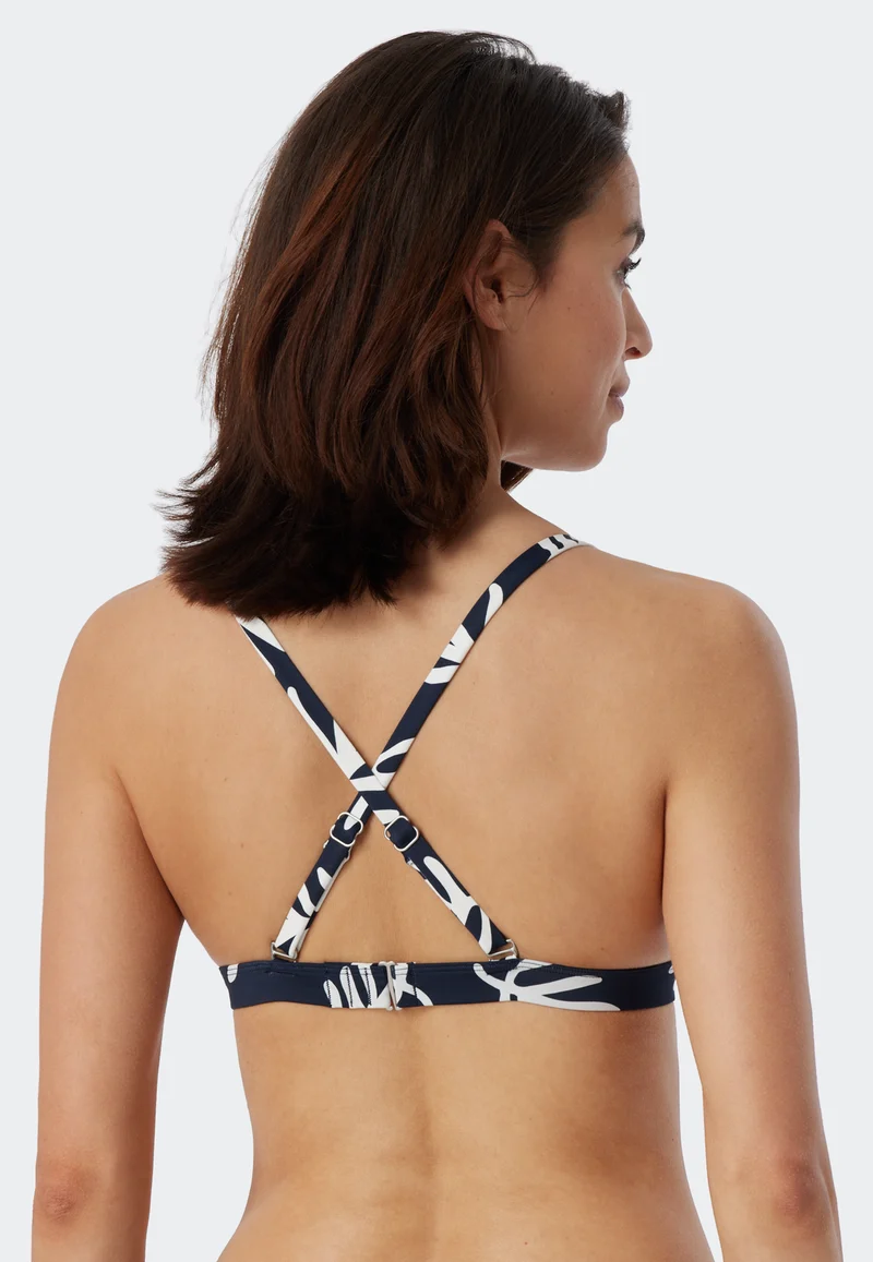 Bikini-Top Schwarz/Weiss gemustert - Mix & Match