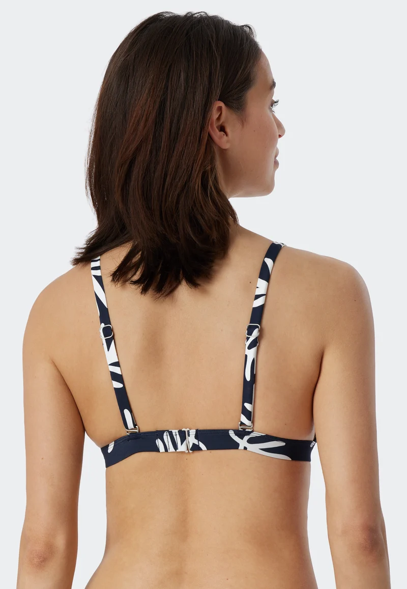 Bikini-Top Schwarz/Weiss gemustert - Mix & Match