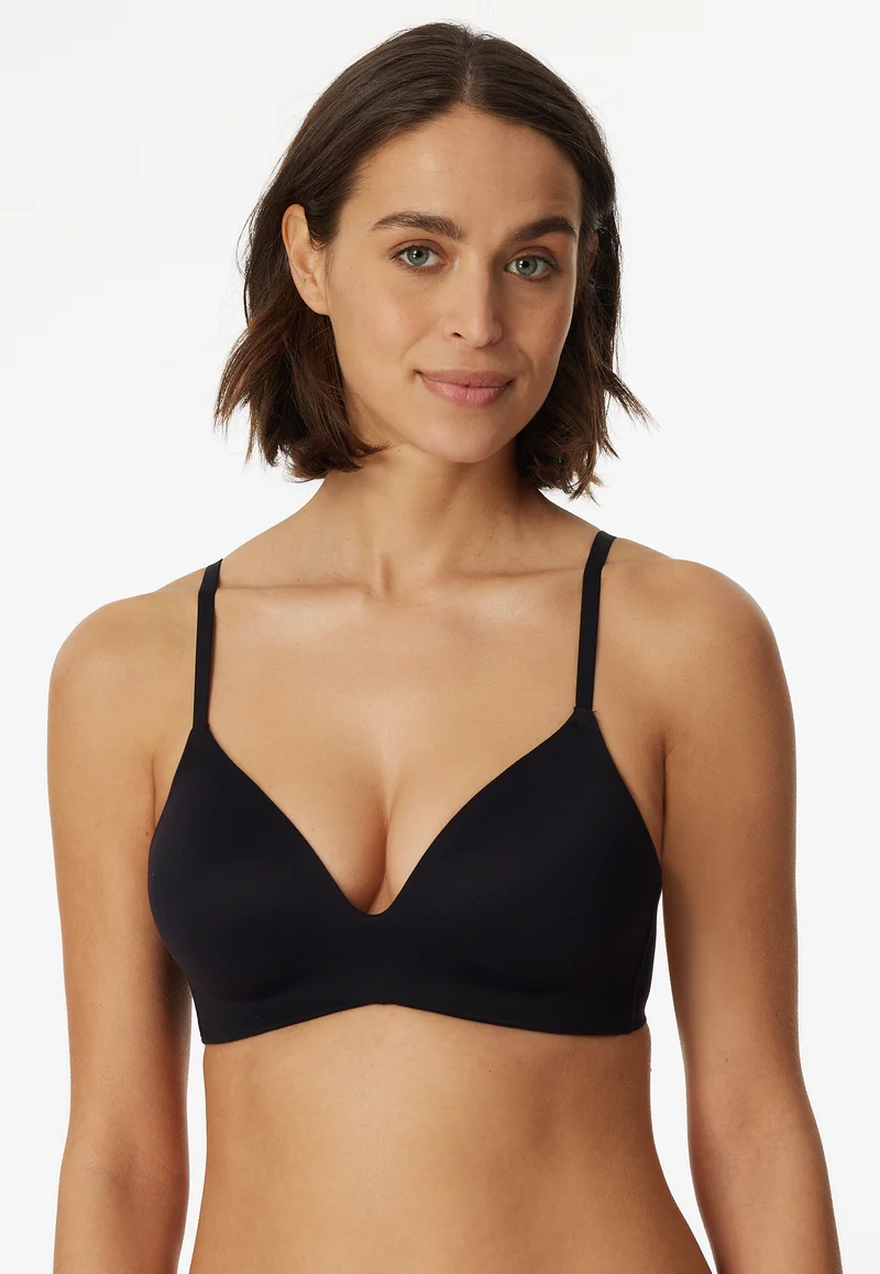 BH ohne Bügel mit gepolsterten Cups Schwarz - Invisible Soft