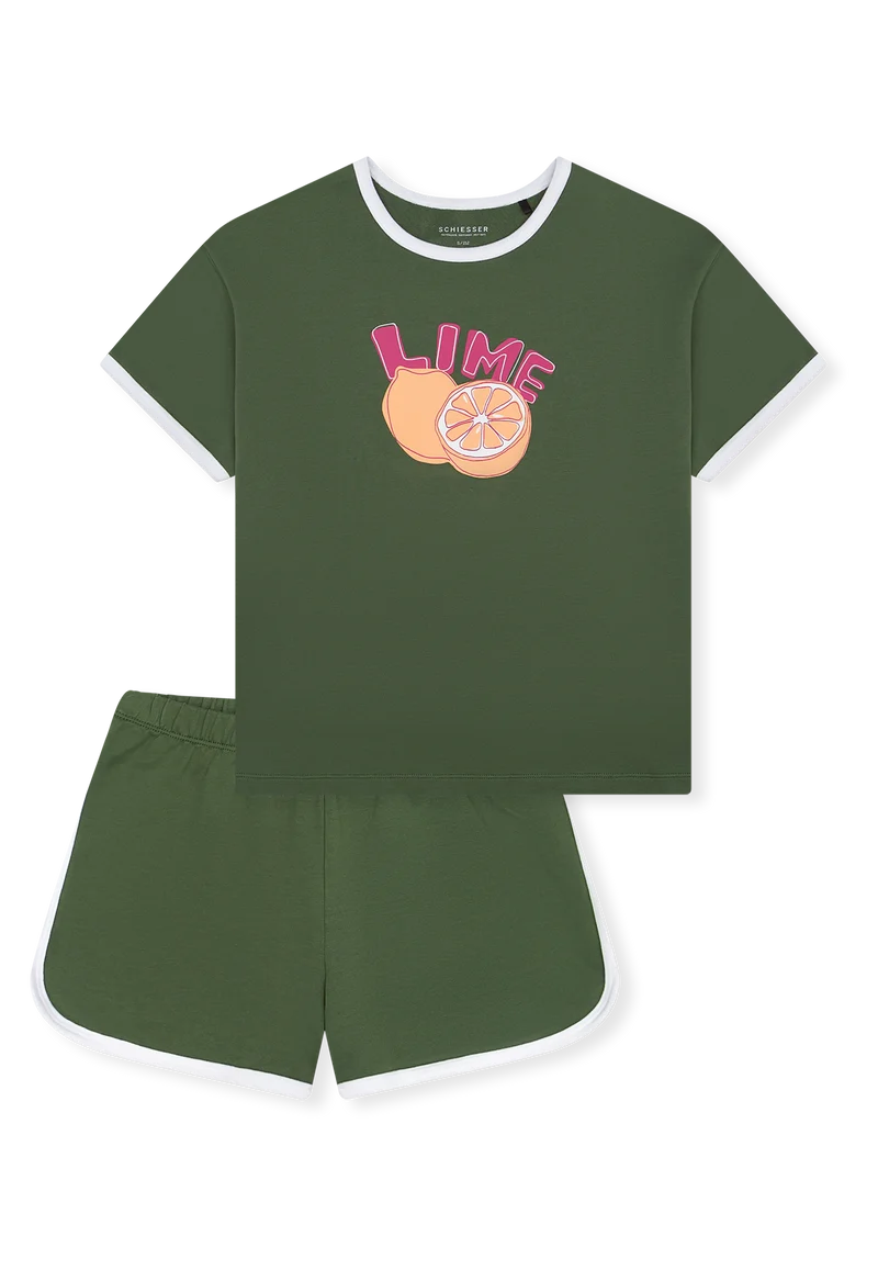 Schlafanzug kurz Khaki - Teens Nightwear