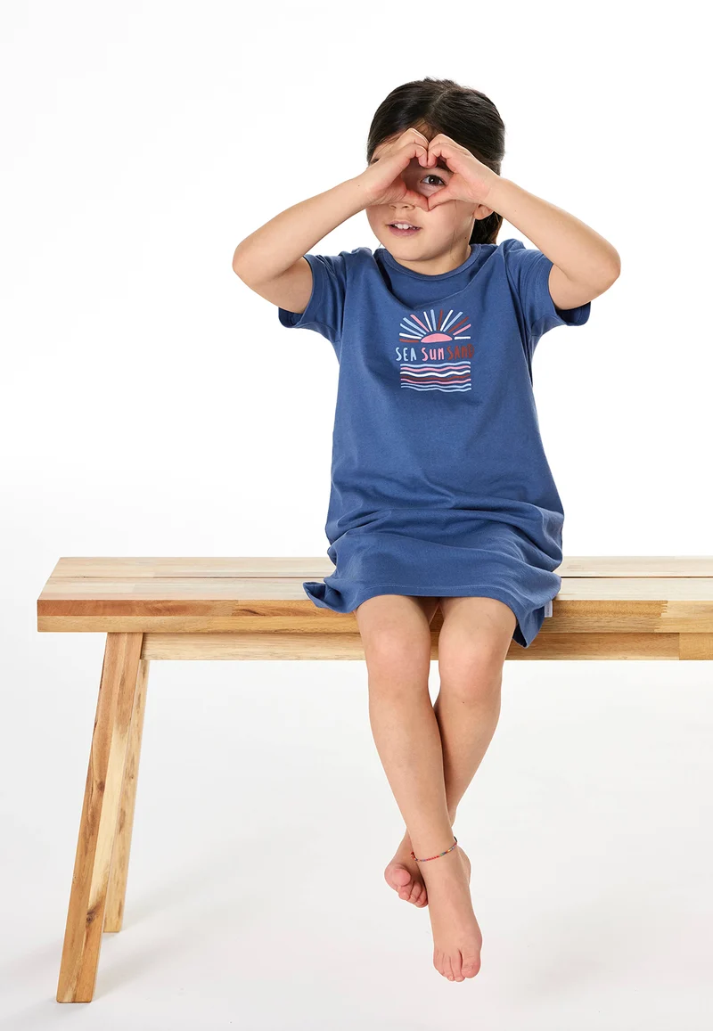 Nachthemd kurzarm Blau - Kids Nightwear