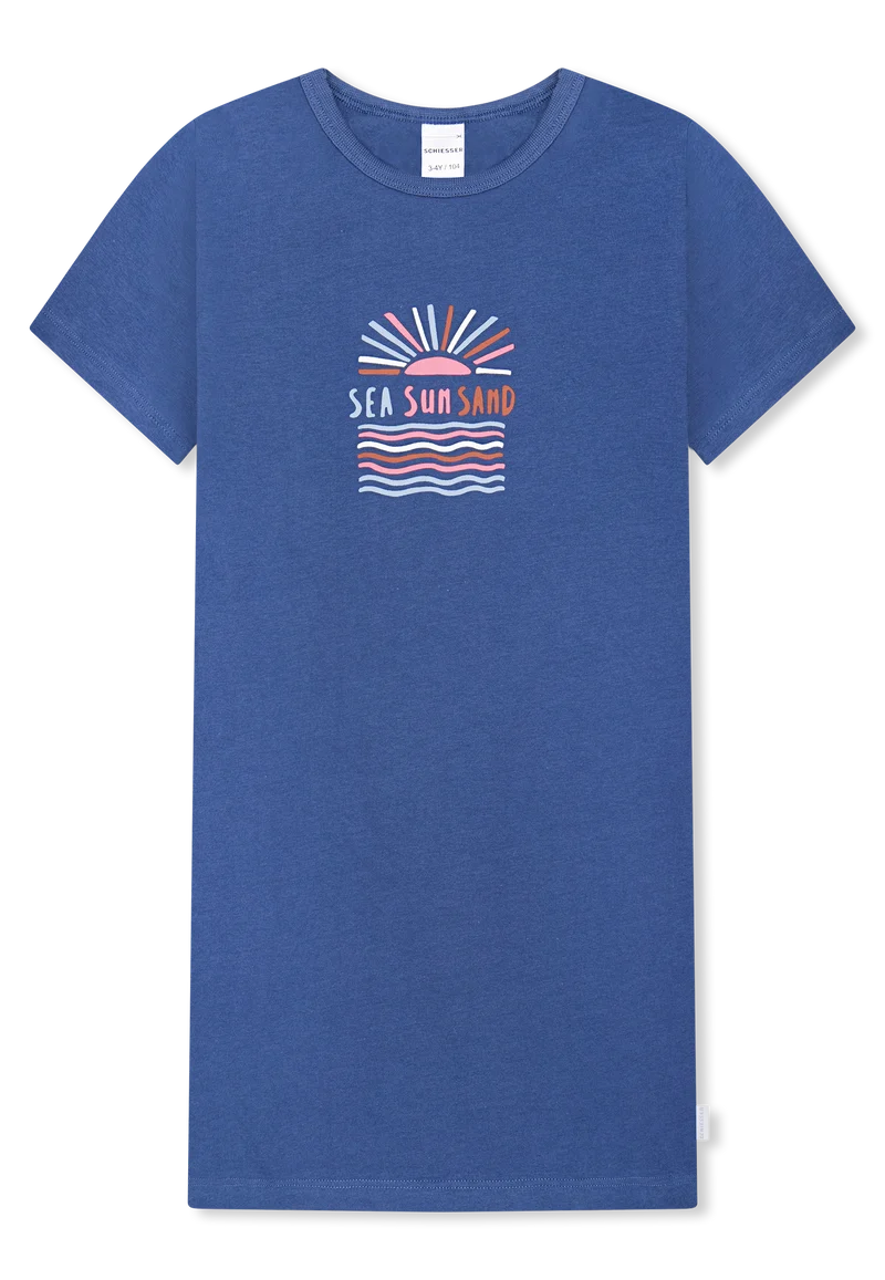 Nachthemd kurzarm Blau - Kids Nightwear