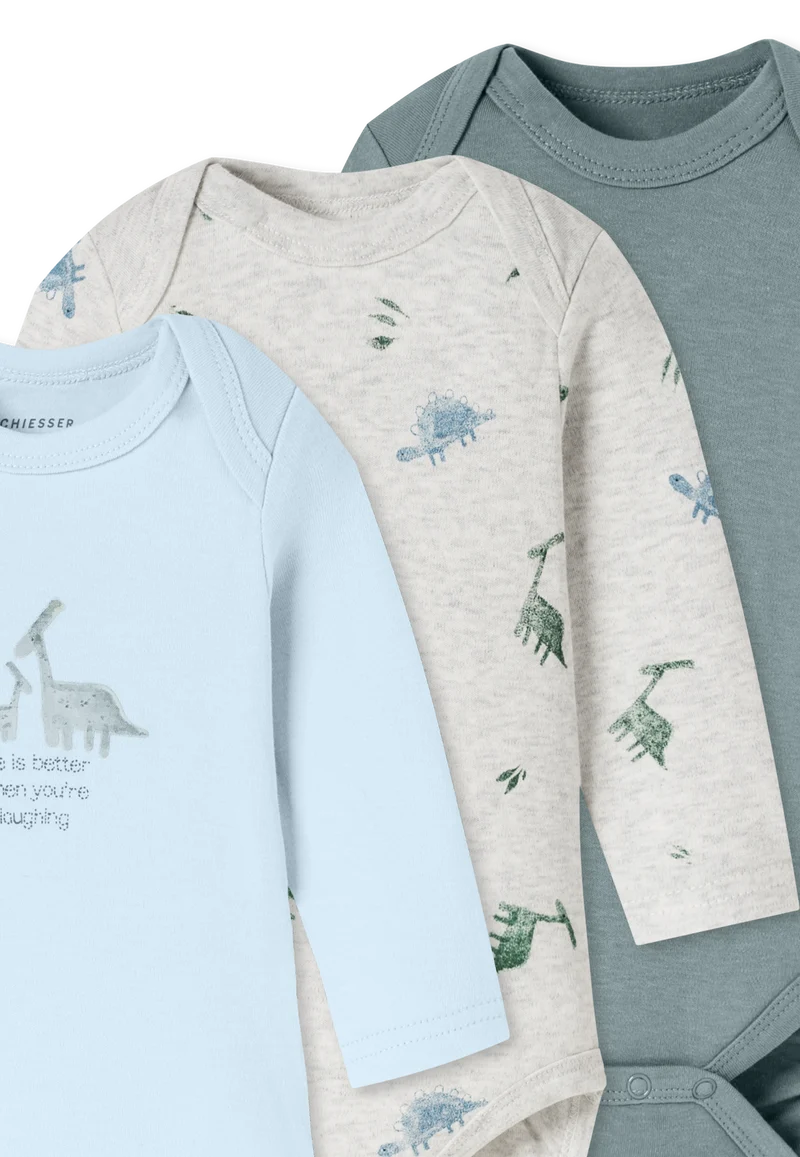 Body 3er-Pack Bunt gemustert - Baby