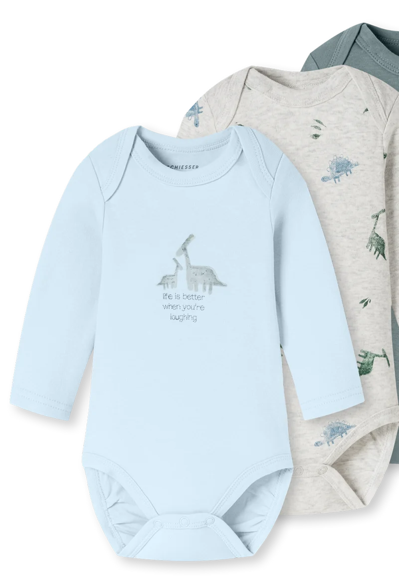 Body 3er-Pack Bunt gemustert - Baby