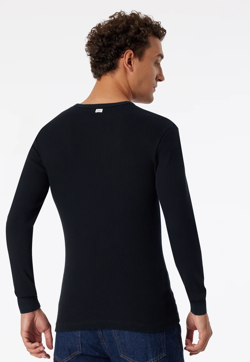 Shirt Doppelripp Schwarz - Revival Friedrich