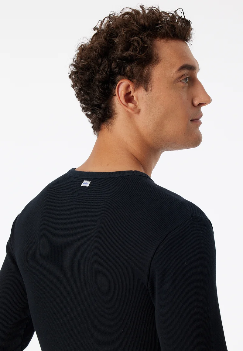 Shirt Doppelripp Schwarz - Revival Friedrich