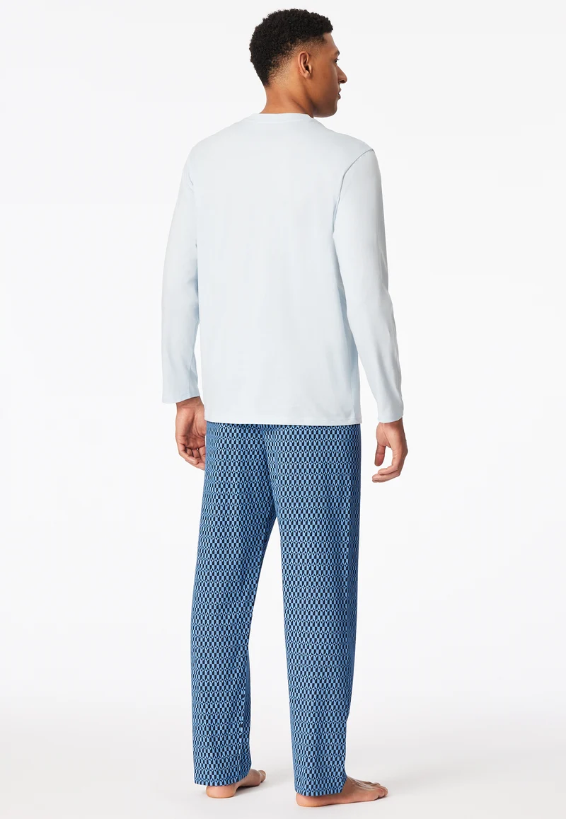 Schlafanzug Blau gemustert - Comfort Nightwear