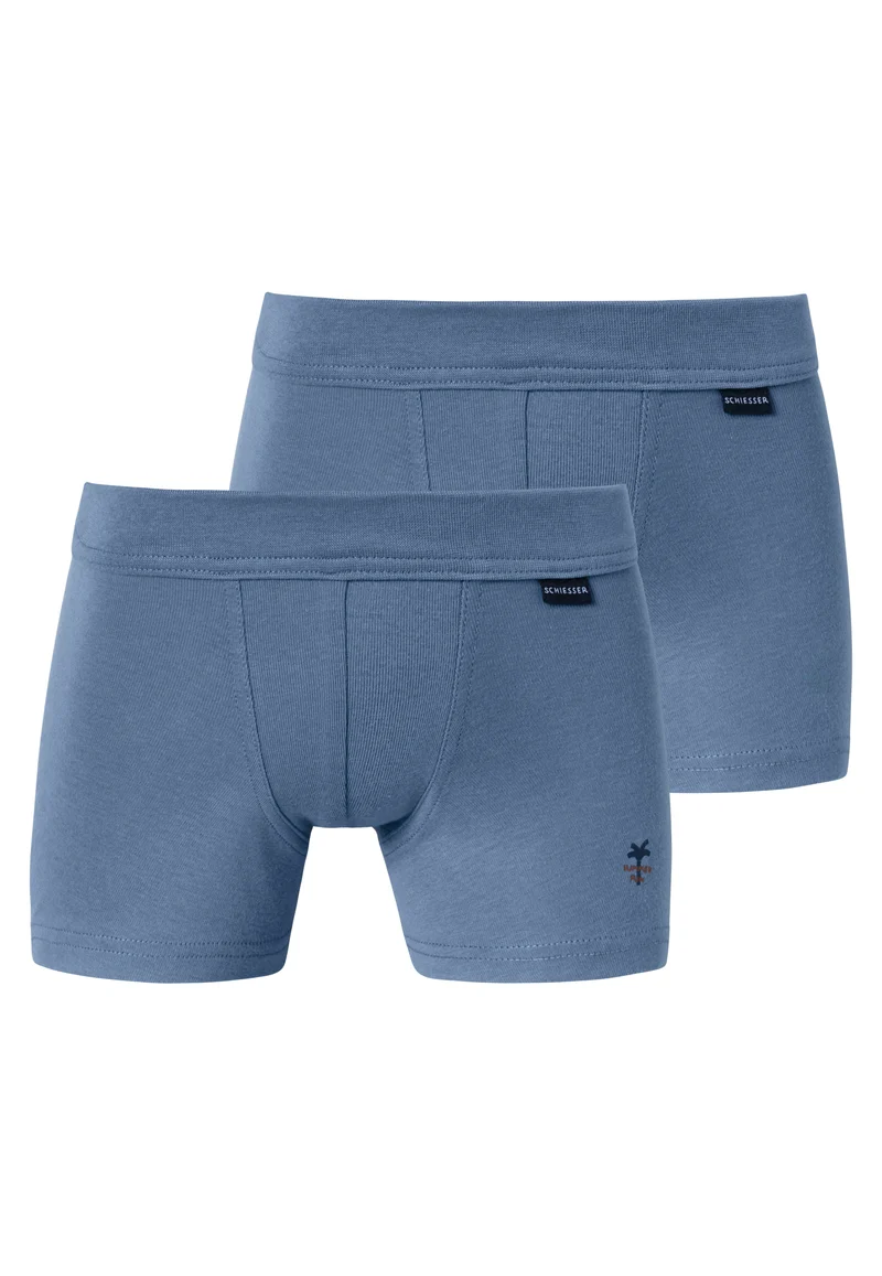 Shorts 2er-Pack Blau - Fine Rib