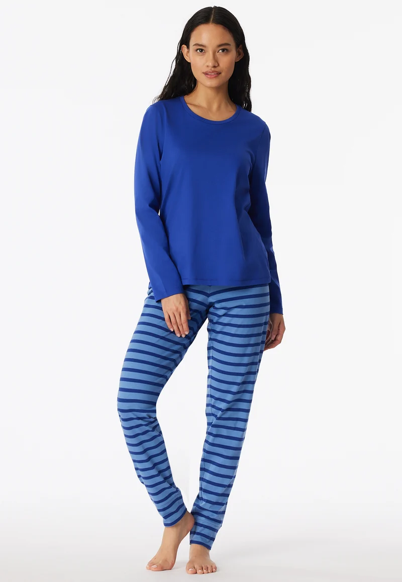 Schlafanzug Blau gestreift - Casual Essentials