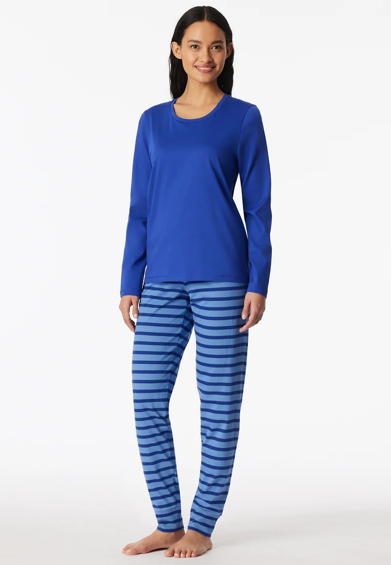 Schlafanzug Blau gestreift - Casual Essentials