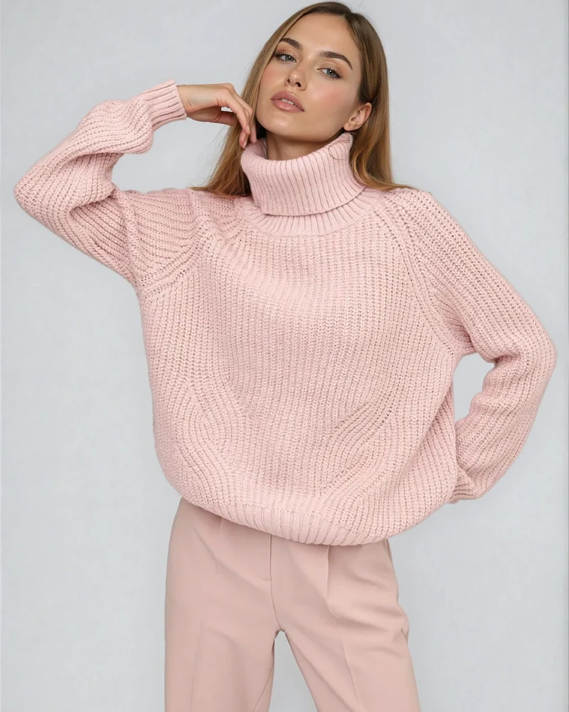 Pull Col Roulé Pastel - Millie