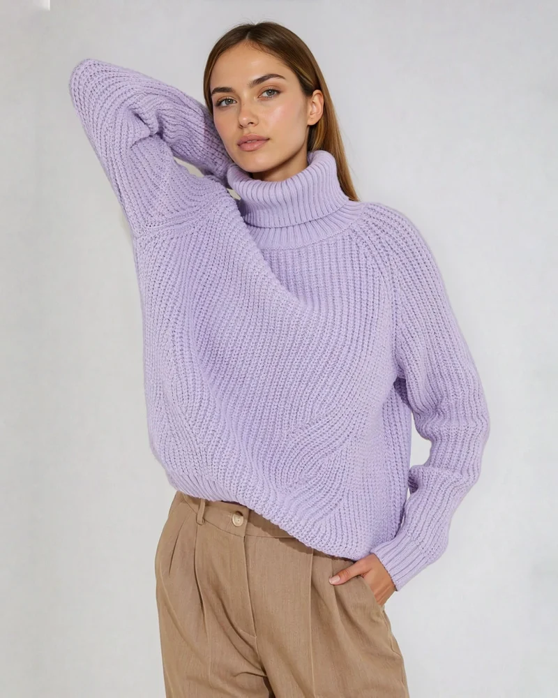 Pull Col Roulé Pastel - Millie