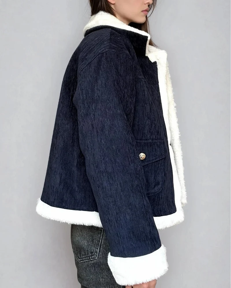 Veste Velours & Fausse Fourrure - Camille