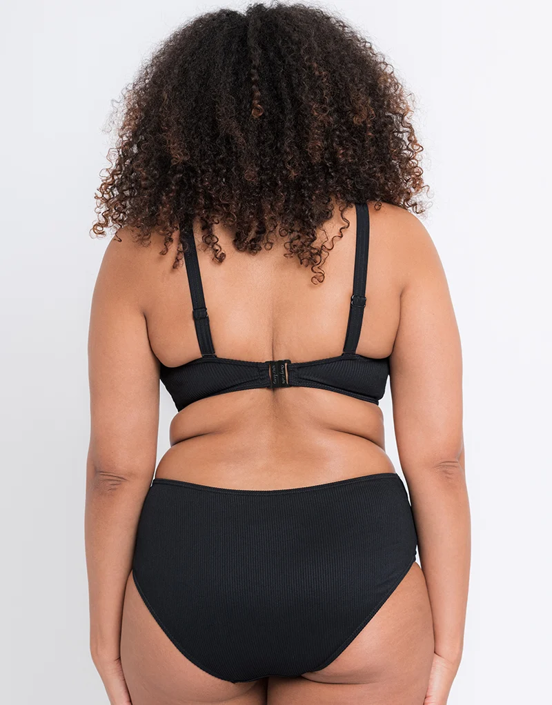 Curvy Kate Twist and Shout Non Wired Triangle Bikini Top Black