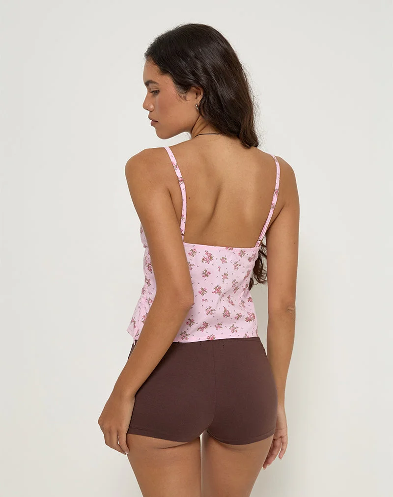 Shiroy Top in Floral Romance Pink