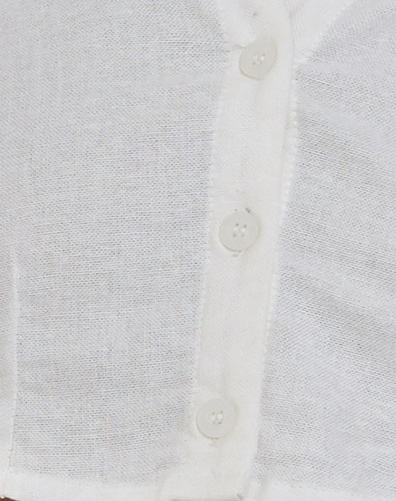 Elyse Cropped Shirt, écru